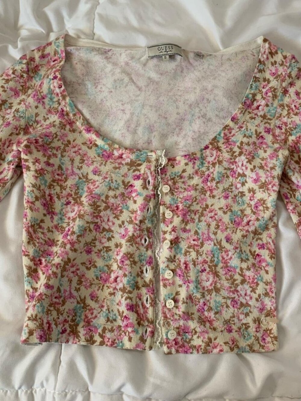 Guess Vintage Floral Cardigan size S